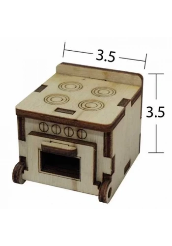 Hobi-Art MN 45 Ham Ahşap Minyatür Obje