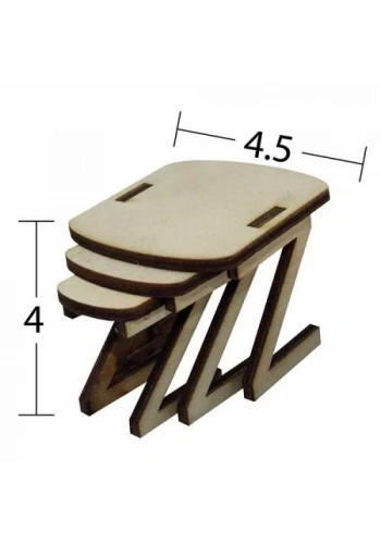 Hobi-Art MN 50 Ham Ahşap Minyatür Obje