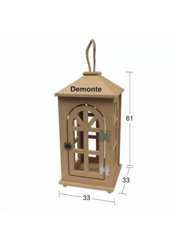 Hobi-Art L 338 Boyanabilir Demonte Ham Ahşap Fenerlik