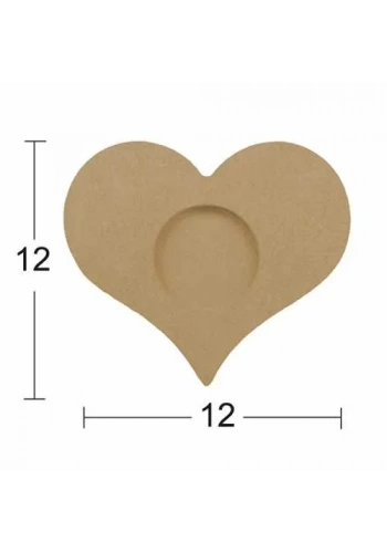 Hobi-Art M 03 Boyanabilir Dekoratif Ham Ahşap Mumluk