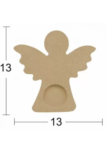 Hobi-Art M 05 Boyanabilir Dekoratif Ham Ahşap Mumluk