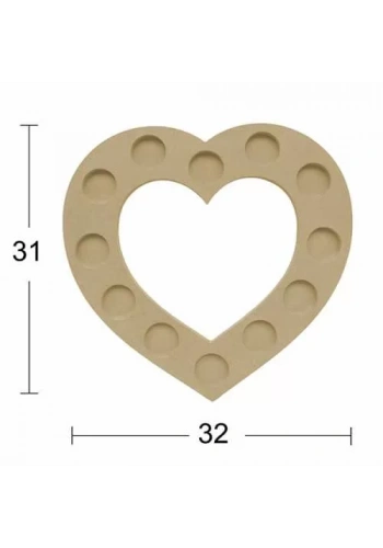 Hobi-Art M 09 Boyanabilir Dekoratif Ham Ahşap Mumluk