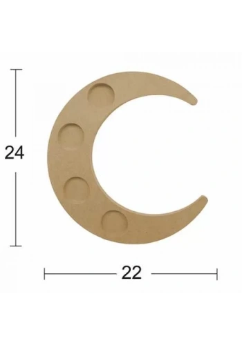 Hobi-Art M 10 Boyanabilir Dekoratif Ham Ahşap Mumluk