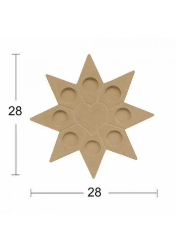 Hobi-Art M 11 Boyanabilir Dekoratif Ham Ahşap Mumluk