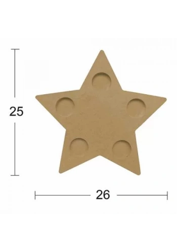 Hobi-Art M 12 Boyanabilir Dekoratif Ham Ahşap Mumluk