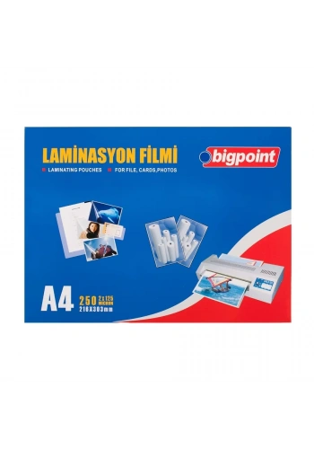 Bigpoint BP694 Laminasyon Filmi A4 (125 Micron - 100 lü Paket)
