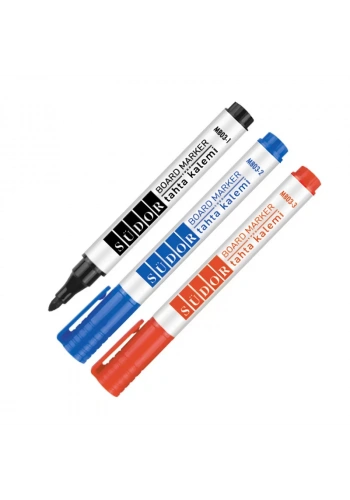 SÜDOR MB03-1 DOLDURULABİLİR BEYAZ TAHTA KALEMİ YUVARLAK UÇ SİYAH