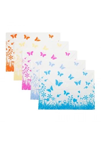 Bigpoint BP236 Çıtçıtlı A4 Dosya Kelebek Desenli (12 li Paket)