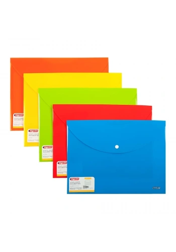 Bigpoint Lolly Çıtçıtlı A4 Dosya Parlak Renkli (12 li Paket)