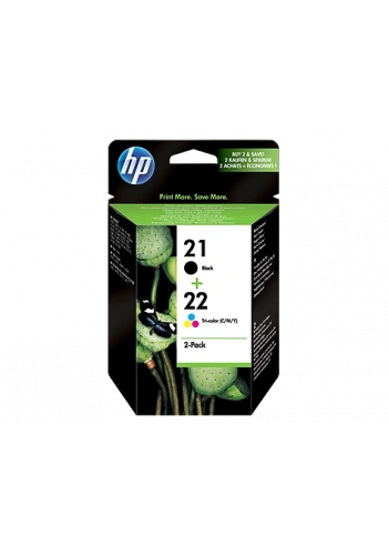 HP SD367AE (21/22) SIYAH/UC RENKLI 2 LI PAKET MUREKKEP KARTUSLARI 190/165 SAYFA