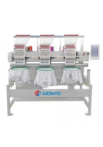 Wonyo WYQ1203 3 Kafa 12 İğne Nakış Makinesi (40Cm X 50Cm İşleme Alanı)