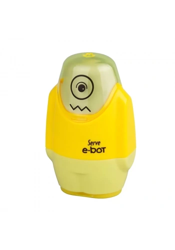 SERVE E-BOT SİLGİLİ KALEMTRAŞ SARI