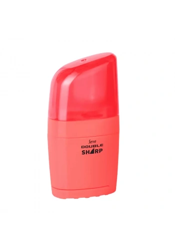 SERVE DOUBLE SHARP SİLGİLİ KALEMTRAŞ KIRMIZI