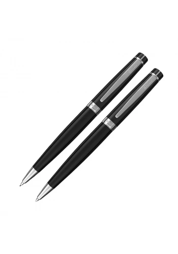 SCRİKSS 38 TÜKENMEZ KALEM+VERSATİL KALEM SETİ SİYAH-KROM