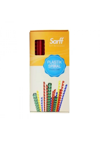 SARFF PLASTİK SPİRAL 8mm KIRMIZI 100LÜ (15312014)