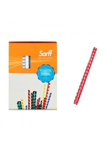 SARFF PLASTİK SPİRAL 16mm KIRMIZI 100LÜ (15312038)