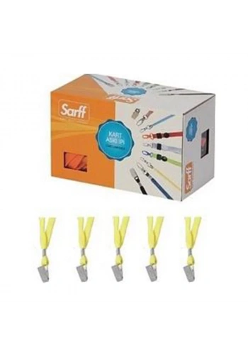 SARFF METAL KLİPS KART ASKI İPİ SARI 50Lİ (15311211)