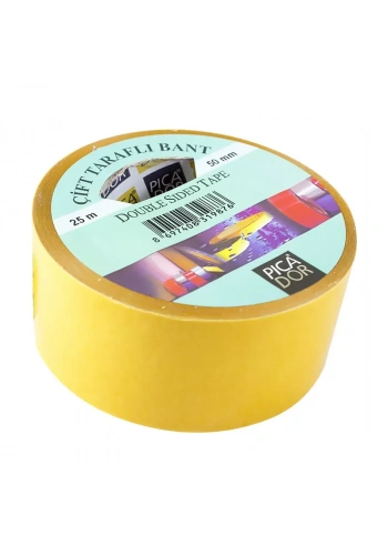 PİCADOR ÇİFT TARAFLI BANT 50mmx25m ASKILI (KM005)