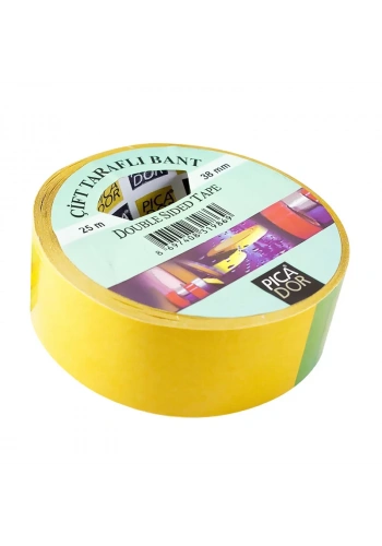 PİCADOR ÇİFT TARAFLI BANT 38mmx25m ASKILI (KM004)
