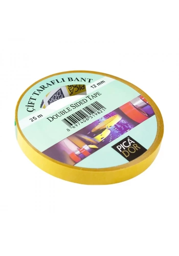 PİCADOR ÇİFT TARAFLI BANT 12mmx25m ASKILI (KM001)