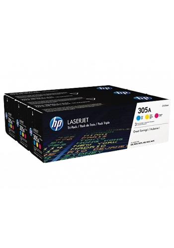 HP CF370AM (305A) CAMGOBEGI/MACENTA/SARI 3 LU PAKET TONER 2.600 SAYFA