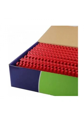 MAPİBİND PLASTİK SPİRAL 8mm KIRMIZI 100LÜ