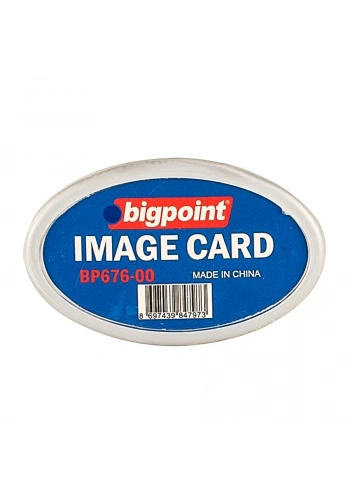 Bigpoint BP676 İğneli İsimlik Oval Şeffaf (10 lu)
