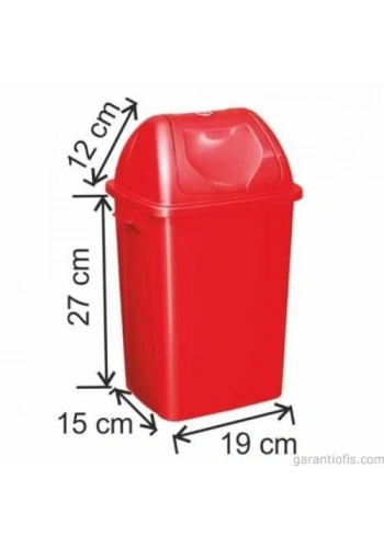 Garanti Metal 7403 Plastik Çatı Kapaklı Çöp Kovası (8,4 Litre)