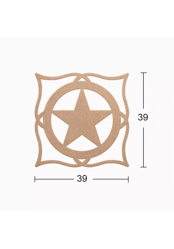 Hobi-Art DS 11 Boyanabilir Dekoratif Ahşap Duvar Süsü
