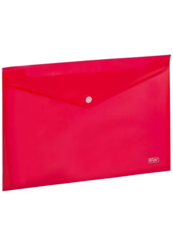 Kraf 1209 Kırmızı Çıtçıtlı A4 Dosya (12 li Paket)