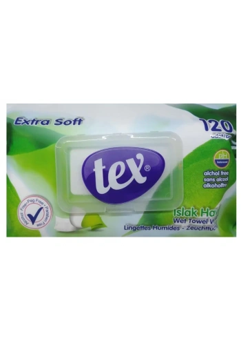 Tex Kapaklı Islak Mendil-Havlu 120 Li