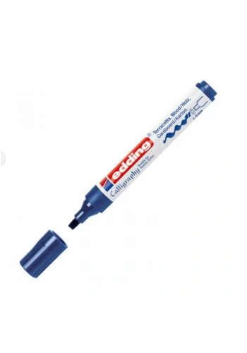 EDDİNG E-1455 KALİGRAFİ KALEMİ 5mm ÇELİK MAVİSİ