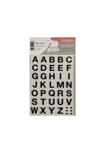 TANEX STC-505 HARF ETİKETİ 15mm 2Lİ POŞET