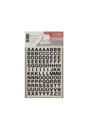 TANEX STC-501 HARF ETİKETİ 10mm 2Lİ POŞET