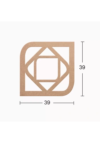 Hobi-Art DS 15 Boyanabilir Dekoratif Ahşap Duvar Süsü