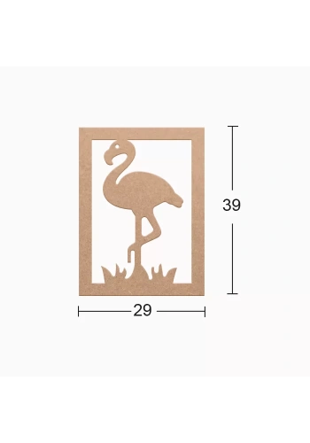 Hobi-Art DS 19 Boyanabilir Kuğu Desenli Ahşap Duvar Süsü