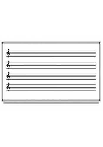 Akyazı 120X240 Müzik Çizgili Laminat Yazı Tahtası