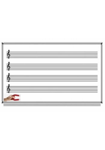 Akyazı 120X200 Müzik Çizgili Emaye Yazı Tahtası