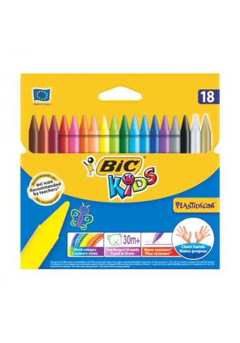 BİC KİDS SİLİNEBİLİR PASTEL BOYA 18 RENK (829771)