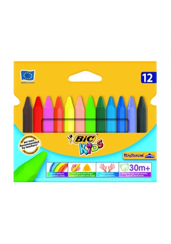 BİC KİDS ELLERİ KİRLETMEYEN PASTEL BOYA 12 RENK (829773)
