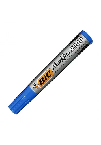 BİC 2300 PERMANENT MARKÖR KOLİ KALEMİ KESİK UÇ MAVİ (8209253)
