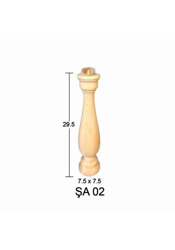 Hobi-Art ŞA 02  Ahşap Masa Üstü Şamdan
