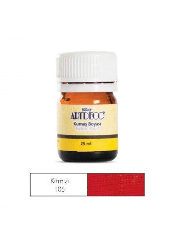 ARTDECO 010A KUMAŞ BOYASI 105 KIRMIZI 25ml
