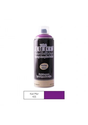 ARTDECO SPREY AKRİLİK BOYA 435 KIZIL MOR 400ml (Y-400)