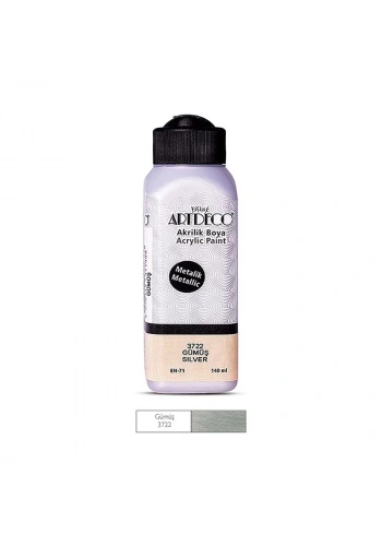 ARTDECO 71R METALİK AKRİLİK BOYA 3722 GÜMÜŞ 140ml