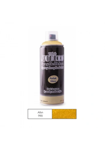 ARTDECO SPREY AKRİLİK BOYA 990 ALTIN 400ml (Y-400)