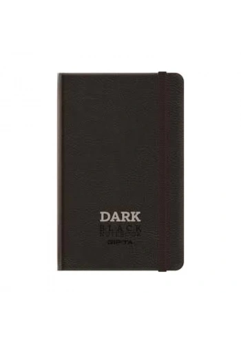 GIPTA DARK DERİ KAPAK SİYAH DEFTER 13x21 DÜZ 64 YAPRAK (2788)