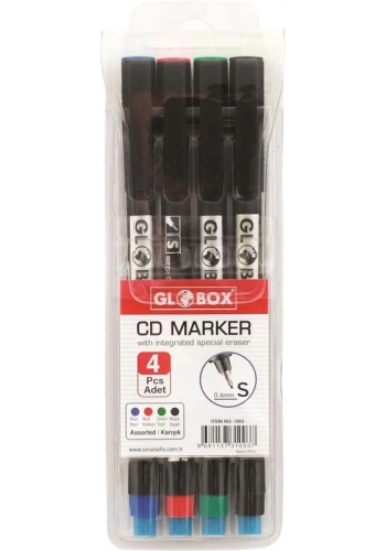 GLOBOX 1003 ASETAT-CD KALEMİ S 4 RENK
