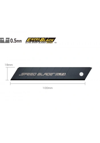 OLFA LFB-5B Florin Kaplı Geniş Maket Bıçağı Yedeği (5 li Tüp)