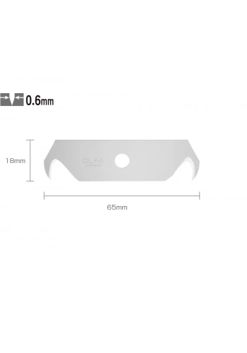 OLFA HOB-2/5 Emniyetli Maket Bıçağı Yedeği 5`li Tüp